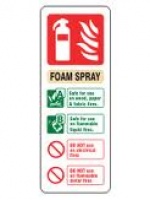 Foam Spray Fire Identification Sign