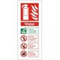  Fire Extinguisher ID sign, Water